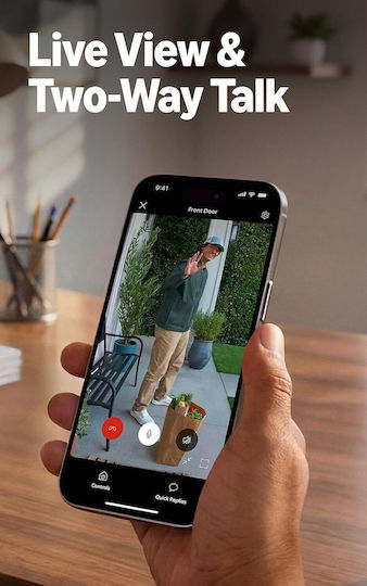Ring Wired Video Doorbell Wi-Fi Compatible with Alexa Gray