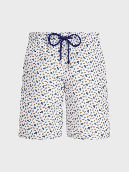 Men's Swimwear Shorts White with Patterns