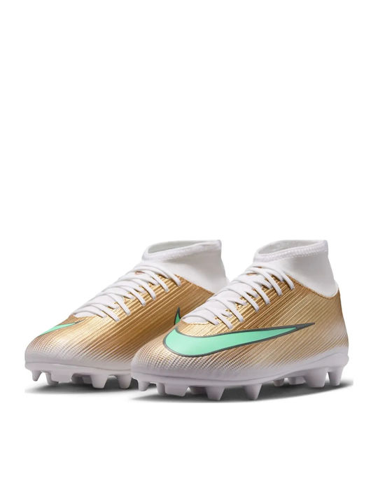 Mercurial FG/MG Детски футболни обувки с Бутони Зелени