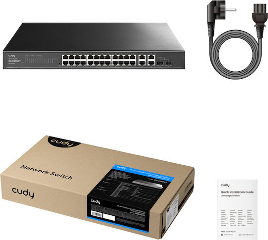 Cudy GS1028ES2 Managed L2 Switch with 26 Gigabit (1Gbps) Ethernet Ports and 2 SFP Ports