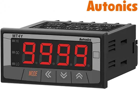 Autonics MT4Y-ΑA43 Αμπερόμετρο Ηλεκτρολογικού Πίνακα Ψηφιακό Μονοφασικό 4 Ψηφίων 01.034.0306