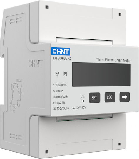 Chint Dtsu666 Modbus Mid Contor Bidirecțional 3f 3x230/400v 5 80a Rs485