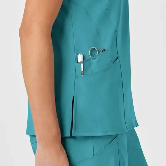 WonderWink W123 V-neck Женски Медицинска блуза Тюркоазен