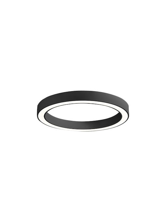 Sun Light Mount Ceiling Light 60cm Black With Integrated LED And Remote Control