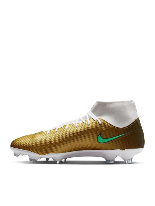Nike Mercurial Superfly 11 Academy "Kylian Mbappé" FG/MG Ghete Fotbal cu Crampoane Auriu Metalic / Verde Strălucitor
