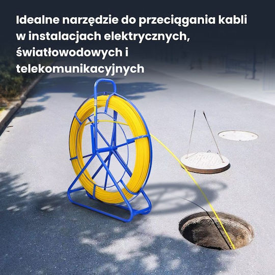 Extralink Πλαστική Ατσαλίνα Ηλεκτρολόγου Μήκους 25m με Διάμετρο 45mm