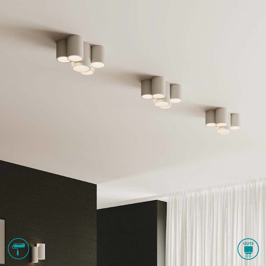 Spot Light Τριπλό Σποτ με Ντουί GU10 σε Λευκό Χρώμα