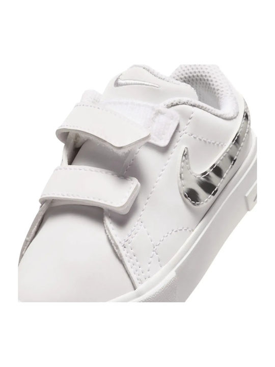 Tennis Essential Kids Sneakers Anatomic with Hoop & Loop Closure White