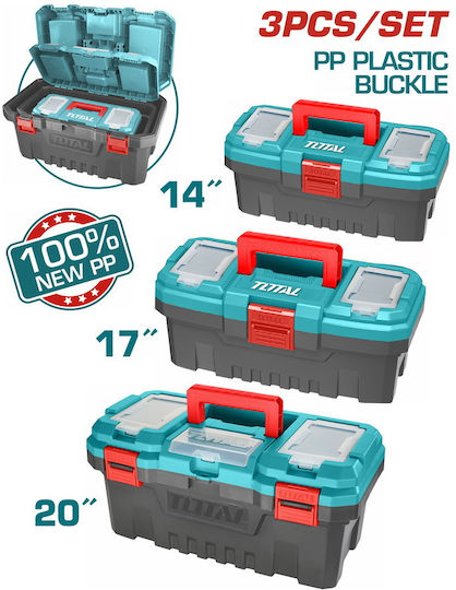 Total Plastic Tool Case 3 Pieces