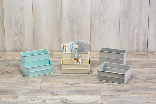 Kitchen Craft Metallischer GRAUEr Organizer für die Küchenspüle 17x14x11cm