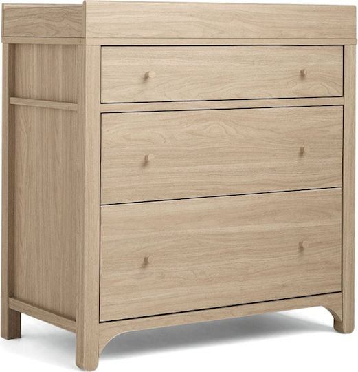 Baby Dresser with 3 Drawers Beige 90x52.8x95cm