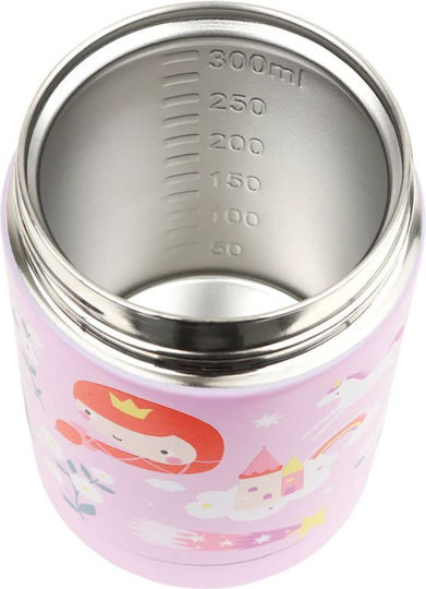 A Little Lovely Company Stainless Steel Kids' Dinner Set 0.3lt Lilac 12 x 8 x 8cm