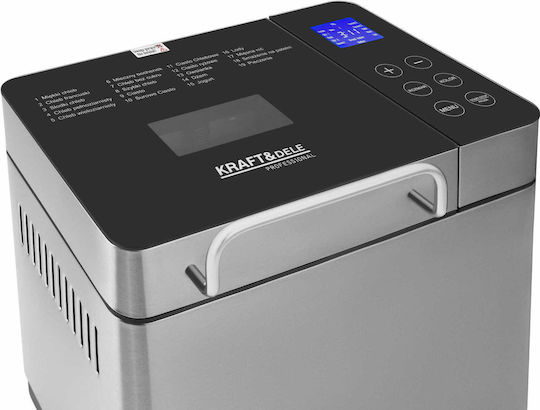 Kraft & Dele Brotbackautomat 800W Kapazität 500g mit 19 Programmen