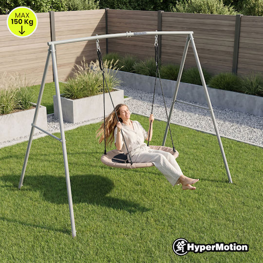 HyperMotion Κούνια Φωλιά Κρεμαστή Υφασμάτινη Γκρι