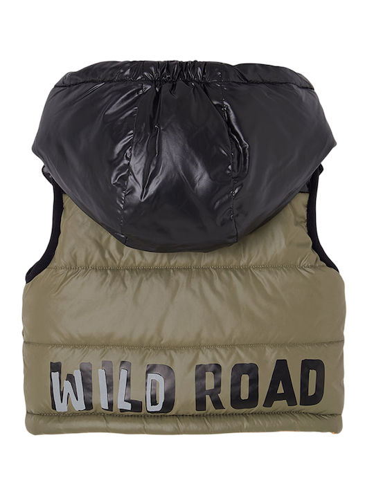 Kids Casual Sleeveless Short Double Sided Multicolour Jacket