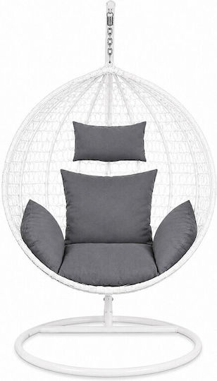 Perna Swing Cushion De Grădină Cu Spătar Gri 90x100cm