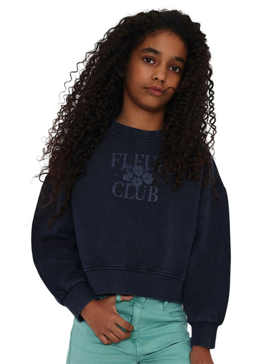 Fleece Kids Sweatshirt Navy Blue Sweatshirt