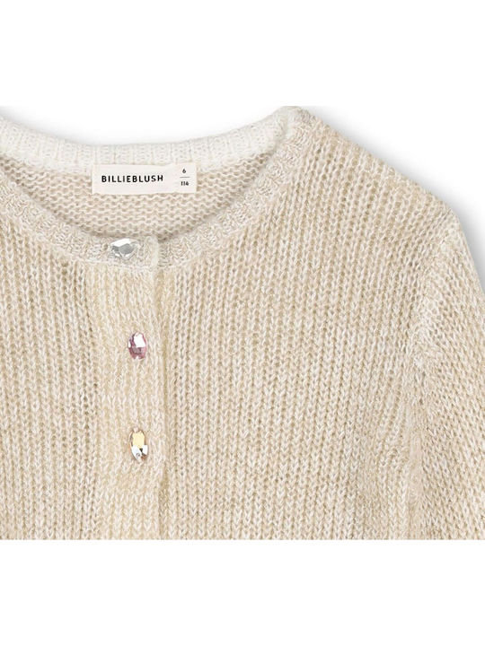 Kinder-Strickjacke Goldfarben