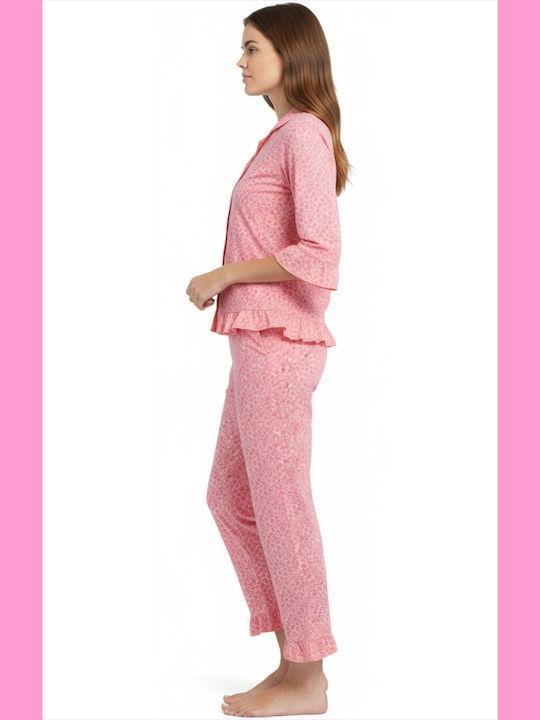 Noidinotte Summer Women's Cotton Pyjamas Set Corallo (Coral)