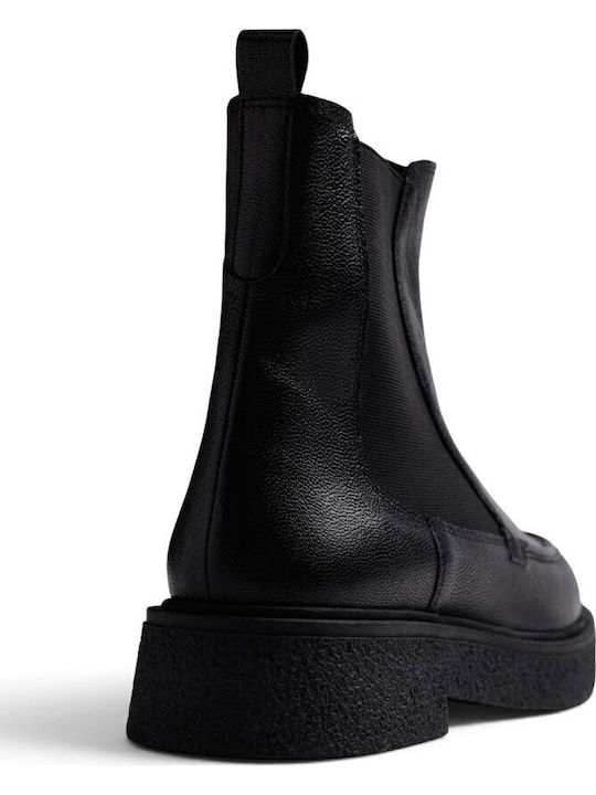 Leather Women's Ankle Boots Black