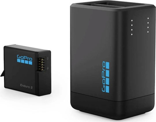 Dual Charger + Gopro Enduro 2 Battery Black