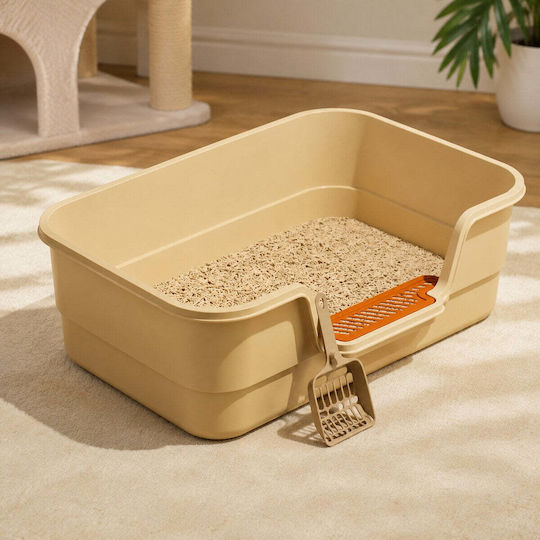 Toaletă pentru pisici Bej L42 x l30 x Î12cm