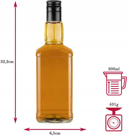 Bimberek Wein-/Getränkeflaschen Daniel 500ml Whisky Brandy Bourbon 0,5l Glasflasche
