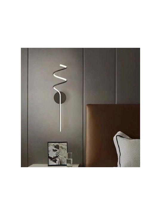 Jiju Lampă de Perete cu LED Integrat și Lumină Albă Rece Neagră 150x69cm Jiju Lampă de Perete cu LED Integrat și Lumină Albă Rece Neagră 150x69cm