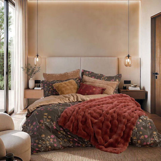 Nef-Nef Homeware Audrey Комплект Чаршафи Двойни 240x270см. Кафяв (4бр.)