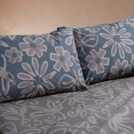 Nef-Nef Homeware Harmony Σετ Σεντόνια King Size με Λάστιχο 270x270+35εκ. Bordo (4τμχ)