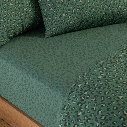 Nef-Nef Homeware Wild Σετ Σεντόνι με 2 Μαξιλαροθήκες Υπέρδιπλο με Λάστιχο 170x270+35εκ. Beige (3τμχ)