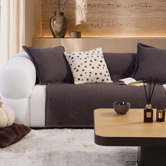 Nef-Nef Homeware Brooklyn Armchair Throw P170xM180cm Brown Nef-Nef Homeware Brooklyn Armchair Throw P170xM180cm Brown