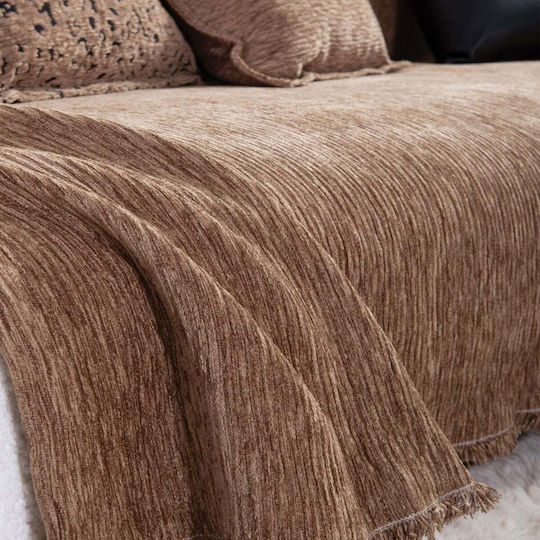 Nef-Nef Homeware Venezia Покривка за триместен диван Шенил 170x300см Зелен