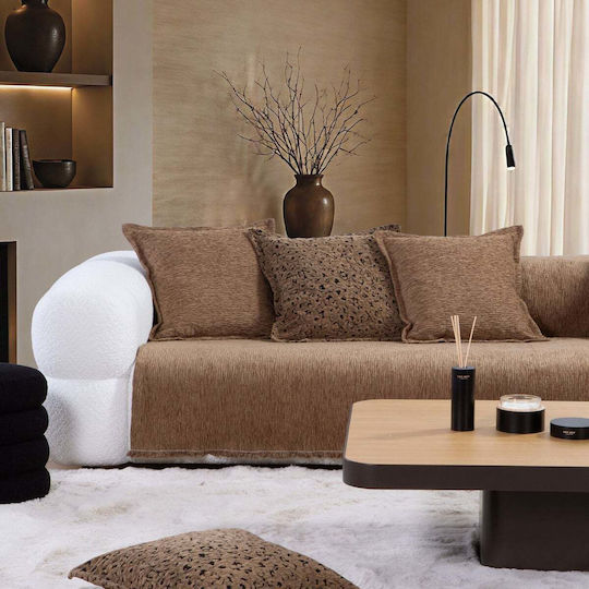Nef-Nef Homeware Venezia Фотьойл Throw Шенил 170x180см Кафяв