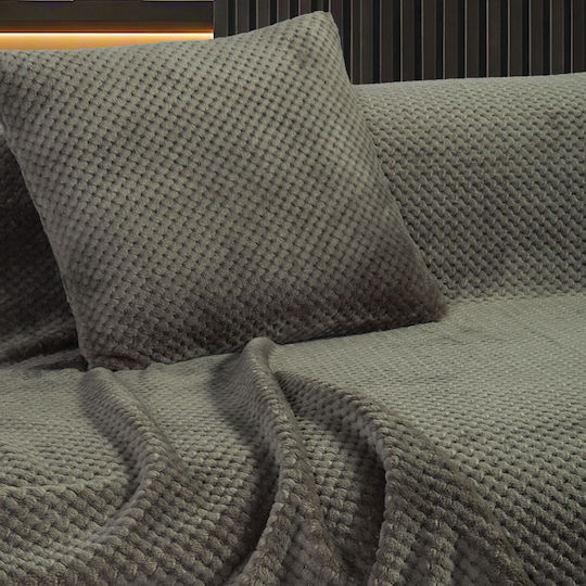 Nef-Nef Homeware Edinber Покривка За Двуместен Диван Жакард 180x250см Кафяв