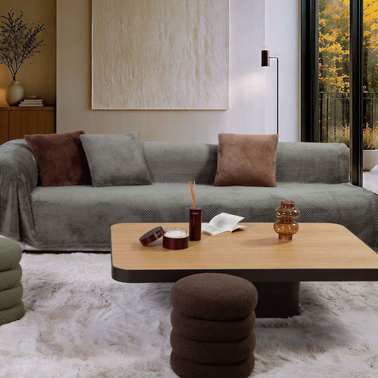 Nef-Nef Homeware Edinber Фотьойл Throw Жакард 130x180см Кафяв