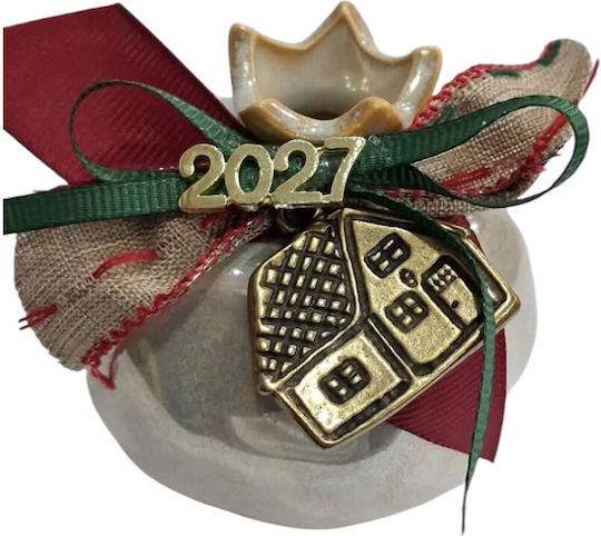Kalliopi Silver Talismane Norocoase De Anul Nou Rodie Maro Ceramică 2027 7x7cm Kalliopi Silver Talismane Norocoase De Anul Nou Rodie Maro Ceramică 2027 7x7cm