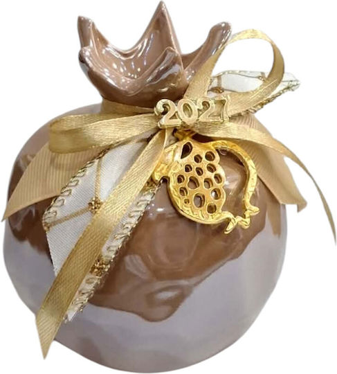 Kalliopi Silver Talismane Norocoase De Anul Nou Rodie Maro Ceramică 2027 8x10cm Kalliopi Silver Talismane Norocoase De Anul Nou Rodie Maro Ceramică 2027 8x10cm
