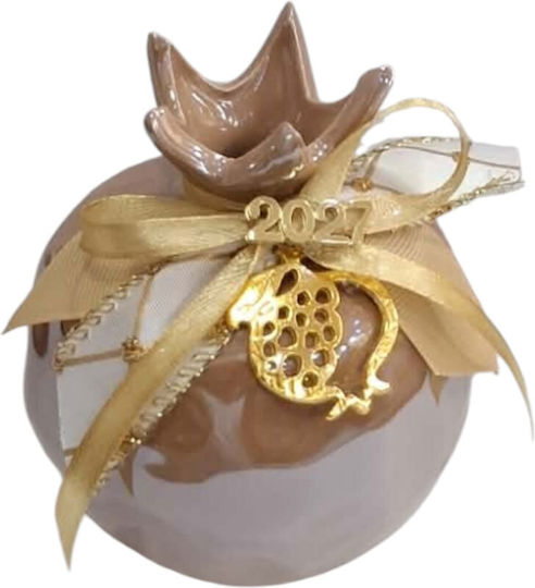 Kalliopi Silver Talismane Norocoase De Anul Nou Rodie Maro Ceramică 2027 8x10cm