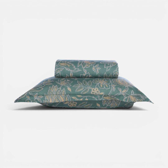 Nef-Nef Homeware Комплект Плик за Завивка Памучен Сатен 240x230cm Двоен с 2 Калъфки за Възглавници Екрю