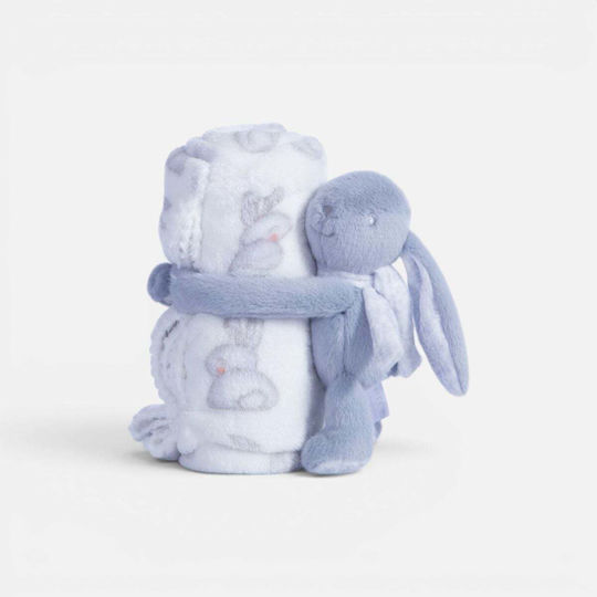 Nef-Nef Homeware Κουβέρτα Αγκαλιάς & Λίκνου Bunny Boo 75x100εκ.