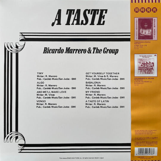 Ricardo Marrero & Group A Taste Vinyl