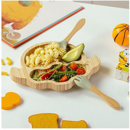 Nava Nava Baby- und Kinder-Essgeschirr aus Bamboo mit Rutschfester Basis 3er Set