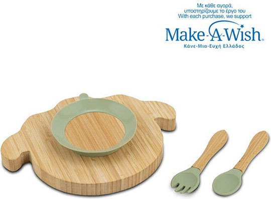 Nava Nava Baby- und Kinder-Essgeschirr aus Bamboo mit Rutschfester Basis 3er Set