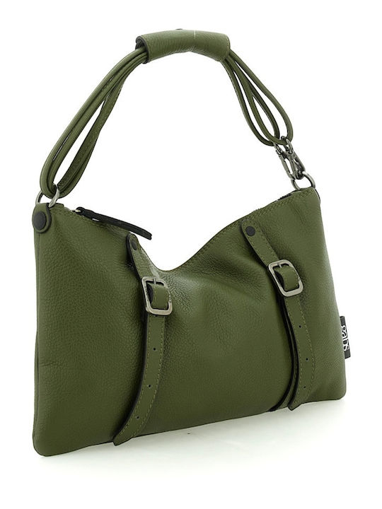 Beyonce Leather Women's Shoulder Crossbody Bag Green