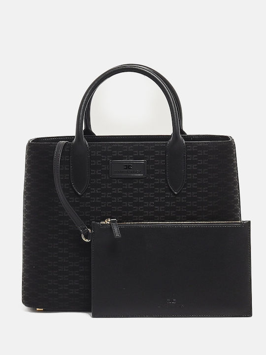 Fabric Women's Shoulder Bag Black