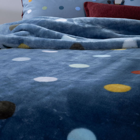 Nef-Nef Homeware Одеяло Dots Син Син 220x160см Nef-Nef Homeware Одеяло Dots Син Син 220x160см