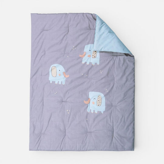 Nef-Nef Homeware Elephants Kinderbettdecke Für Krippe Grau 110x140cm