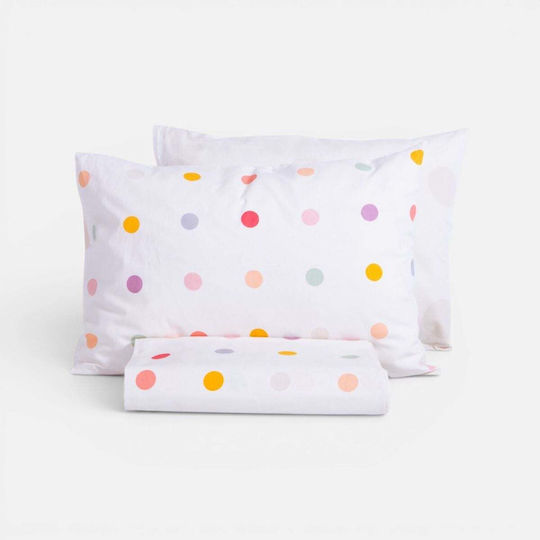Nef-Nef Homeware Dots Комплект Детска Паплономатия Единична с Калъфка за Възглавница Ecru 160x240см.