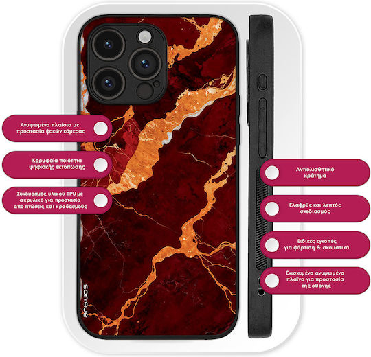 Θήκη Sonique Marble Series Nothing Phone 4a Κόκκινο